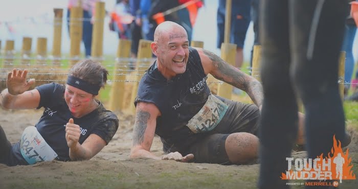 Rick Wilson, the author of Learn the Quickest Way to Lose Weight Ever at a tough mudder event